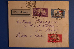 C TUNISIE BELLE LETTRE 1939 TUNIS POUR LA FERDIERE+ T.P BORD DE FEUILLE SURCHARGES + AFFRANCHISSEMENT PLAISANT - Poste Aérienne