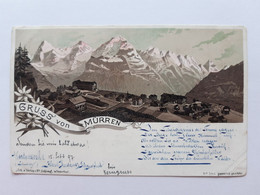 #2 Switzerland Gruss Vom Murren 1897  Postcard Circulated , Circuler 2 Scans - BE Berne