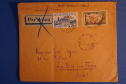 C TUNISIE TRES BELLE LETTRE 1931 PAR AVION POUR TROYES+ AFFRANCHISSEMENT INTERESSANT - Posta Aerea