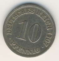 DEUTSCHES REICH 1907 D: 10 Pfennig, KM 12 - 10 Pfennig