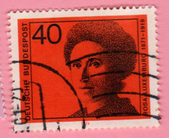 1974 GERMANIA Donne Rosa Luxemburg - 40 Pf Usato - Gebraucht