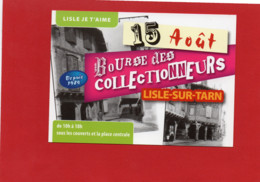 81----LISLE SUR TARN--15 Août--Bourse Des Collectionneurs--voir 2 Scans - Lisle Sur Tarn