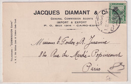 EGYPTE - 1924 - CARTE POSTALE COMMERCIALE De CAIRO => PARIS - Briefe U. Dokumente