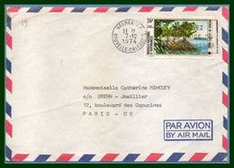 Nouvelle Calédonie N° PA 149 Seul / Lettre Nouméa 1974  > France Palétuviers - Brieven En Documenten