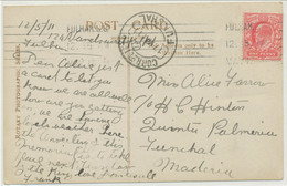 GB 1911 EVII 1 D Rose-carmin HARRISON PRINTING On Very Fine B/w RP To MADEIRA - Brieven En Documenten