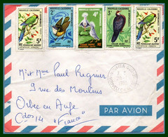 Nouvelle Calédonie N° 346 347 348 349 (2) / Lettre Nouméa SUD 1969  > France Oiseau Perroquet Bird Parot - Cartas & Documentos