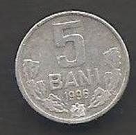 Moldavia - Moneta Circolata Da 5 Bani Km2 - 1996 - Moldova