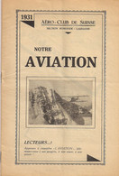 Aviation - Aéro-Club De Suisse - 1931 - Publicidad