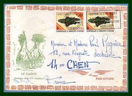 Nouvelle Calédonie N° 384 / Lettre Cagou Flamme Nouméa 1972 > France - Storia Postale