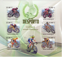 Mocambique - Ciclistas De Estrada Maculinos - Armstrong-Evans-Hinault-Pantani-Ullrich-Indurain - 6v Bloc  Neuf/MNH/Mint - Cycling