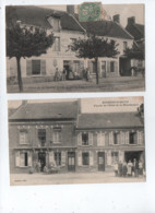 2 CPA -  Estrées Saint Denis   -  (Oise) - Façade De L'Hôtel De La Renaissance  /  Hôtel De La Croix D'Or - Estrees Saint Denis