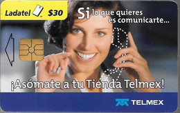 CARTE²-PUCE-MEXIQUE-GEM--30$-2005-Femme Téléphone-R°/V° Glacé-Utilisé-TBE - Mexique
