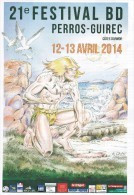 Affichette CHERET André Festival BD Perros Guirec 2014 (Rahan) - Posters