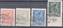 Yugoslavia Kingdom SHS, Issues For Croatia 1918 Listopad Mi#51-54 Used - Gebruikt