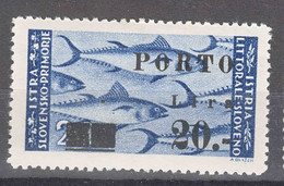 Istria Litorale Yugoslavia Occupation, Porto 1946 Sassone#18 Overprint II, Mint Hinged - Jugoslawische Bes.: Istrien