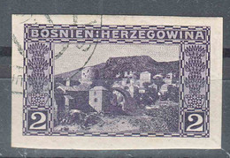 Austria Occupation Of Bosnia 1906 Pictorials Mi#30 U, Imperforated, Used - Gebraucht