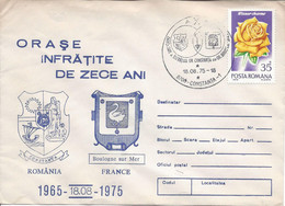 Cachet Constanza (Constanta) 18/08/1975 10 Ans Du Jumelage Constanza Boulogne Sur Mer - Máquinas Franqueo (EMA)