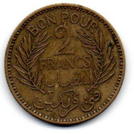 Tunisie -  2 Francs 1941 TTB - Túnez