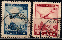 POLONIA - 1946 - Douglas Plane Over Ruins Of Warsaw - USATI - Usados