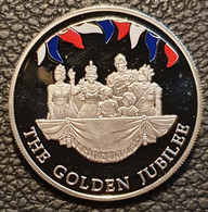 Falkland Islands 50 Pence 2002 "THE GOLDEN JUBILEE"  - Silver - - Malvinas