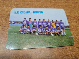 Old Pocket Calendars - Croatia, Soccer, NK Croatia Đakovo - Tamaño Pequeño : 1991-00