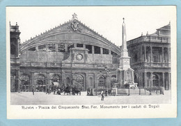 ROMA  -  PIAZZA  DEI  CINQUECENTO  STAZIONE  FER.  MONUMENTO  PER  I  CADUTI  DI  DOGALI  - - Stazione Termini