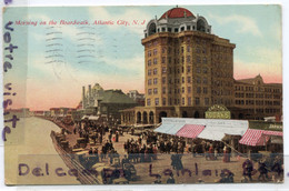 - Atlantic City - ( New Jersey ), A Morning On The Boardwalk, épaisse, Rare,  écrite, 1911, Pub Kodak, TBE, Scans. - Paterson