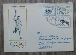 Allemagne De L'Est - Enveloppe 3 Timbres " 1964 Jeux Olympiques De TOKYO " - Obliteration 1er Jour Illustrée  +++ - Autres & Non Classés