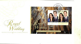 AUSTRALIA FDC WILLIAM AND KATE MARRIAGE SET OF 2 STAMPS ON M/S DATED 12-04-2011 CTO SG? READ DESCRIPTION !! - Covers & Documents