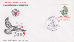 Enveloppe  FDC  1er   Jour   MONACO   Xéme   Jumping   International  De   MONTE  CARLO    2005 - Jumping