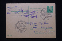 ALLEMAGNE - Cachet  Commémoratif Zeppelin Sur Entier Postal De Friedrichshafen Pour Leipzig En 1967 - L 91726 - Cartoline - Usati
