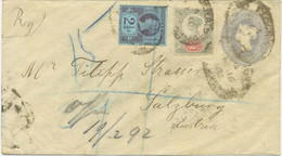 GB 1892 QV 2 ½ D Greyblue Postal Stationery Env Uprated EARLIEST KNOWN USAGE!! - ....-1951 Pre-Elizabeth II