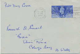 GB 1946 Victory 2 1/2 D "EDINBURGH - DON'T WASTE BREAD OTHERS NEED IT" FDC - ....-1951 Vor Elizabeth II.