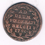 2 LIARD 1790 (mintage 720148 Ex,) Brabantse Revolutie BELGIE/2165/ - ...-1831