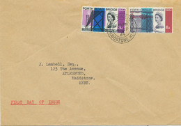 GB 1964 Opening Of Forth Road Bridge VFU FDC "WEST MALLING / MAIDSTONE, KENT" - 1952-1971 Pre-Decimal Issues