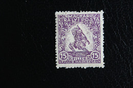 1916 HONGRIE  MICHEL 184 15+2  FILLERS VIOLET NEUF MH* - Unused Stamps