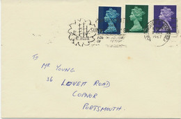 GB 1967 Machin 3D, 9D + 1 Sh 6D FDC PORTSMOUTH & SOUTHSEA - PORTSMOUTH AND SUNNY SOUTHSEA FOR THE HOLIDAY OF LIFETIME" - 1952-1971 Em. Prédécimales
