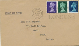 GB 1967 Machin 3D, 9D And 1 Sh. 6D FDC LONDON - SHIP THROUGH THE PORT OF LONDON - 1952-1971 Pre-Decimale Uitgaves