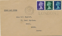 GB 1967 Machin 3D, 9D And 1 Sh. 6D FDC LONDON - SHIP THROUGH THE PORT OF LONDON - 1952-1971 Pre-Decimal Issues