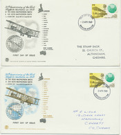 GB 1969 50th Anniversary First Flight To Australia In 1919 On 2 Diff FDC's R! - 1952-1971 Pre-Decimal Issues