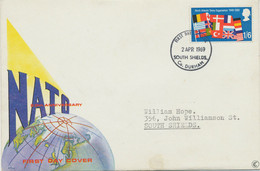 GB 1969 NATO 1/6 On Superb FDC VARIETY Almost Complete Missing Black Shadow RR!! - Plaatfouten En Curiosa