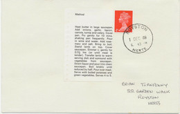 GB 1969 Stamps For Cooks Text-pane Method (w One 4D Stamp) FDC ROYSTON / HERTS. - 1952-1971 Pre-Decimal Issues