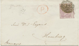 GB 1860 QV 6d Pale Lilac No Corner Letters, Variety INVERTED WATERMARK Cover - Variétés, Erreurs & Curiosités