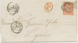 GB 1865 QV 4d Bright Red Small White Corner Letters Pl.4 With Harlines VARIETY - Variedades, Errores & Curiosidades