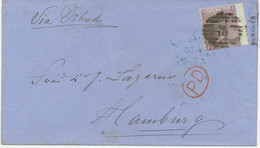 GB 1866 QV 6d Lilac Pl.5 Wingmargin WATERMARK-VARIETY (SG=LP) REVERSED WMK - Abarten & Kuriositäten