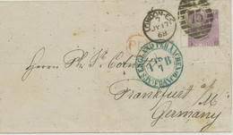 GB 1868 QV Large White Letters 6d Lilac Pl.6 W Hyphen Wmk Spray INVERTED WMK Cvr - Errors, Freaks & Oddities (EFOs