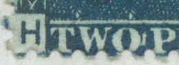 GB 1877 QV 2d. Deep Blue Pl.15 ('HC') Rare Variety: "TWQ PENCE" "LONDON / 28" - Lettres & Documents