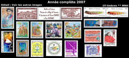 WALLIS ET FUTUNA Année Complète 2007 - Yv. 672 à 690 ** MNH - 19 Timbres  ..Réf.W&F23101 - Annate Complete