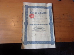 MINES DE SENEGAMBIE (1910) - Other & Unclassified