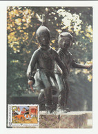 Carte Maximum  B.D. - Statues Bob & Bobette - Suske En Wiske - Timbre N° 2264 Oblitération Pipaix 1987 - 1981-1990